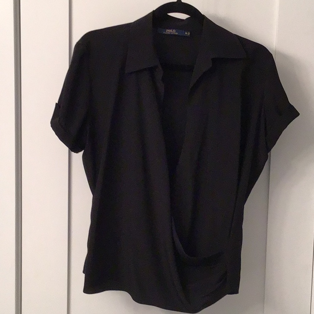 Polo Ralph Lauren 100% silk wrap blouse